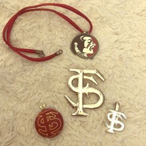 Set of 4 Florida State Pendants FSU